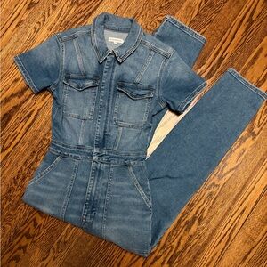 Good American Denim Military Jumpsuit Coverall Size 1
